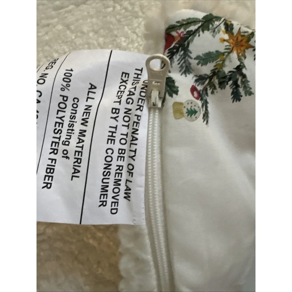 NEW Pottery Barn Santa In The Country Sherpa Backed STANDARD Sham Christmas